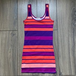 Striped Multi-Color Tank Top Pink/Purple NWOT